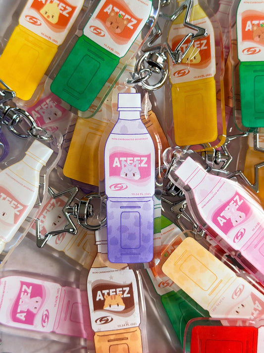 Ateez Aniteez Calpico Drink Double-Sided Acrylic Keychain | K-pop Merch