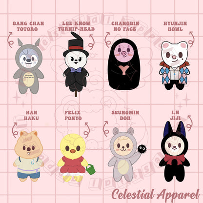 Stray Kids SKZOO x Studio Ghibli Costumes Holographic Sticker Flakes