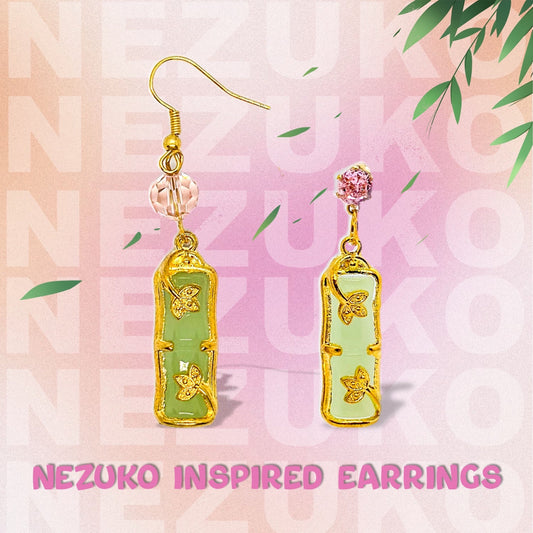 Nezuko Inspired Earrings | Demon Slayer: Kimetsu no Yaiba