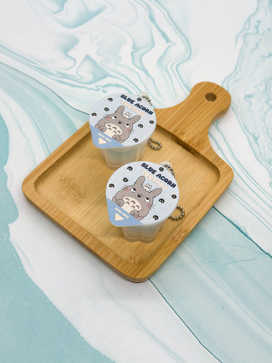 Totoro Custard Squishy Pudding Cup Keychain