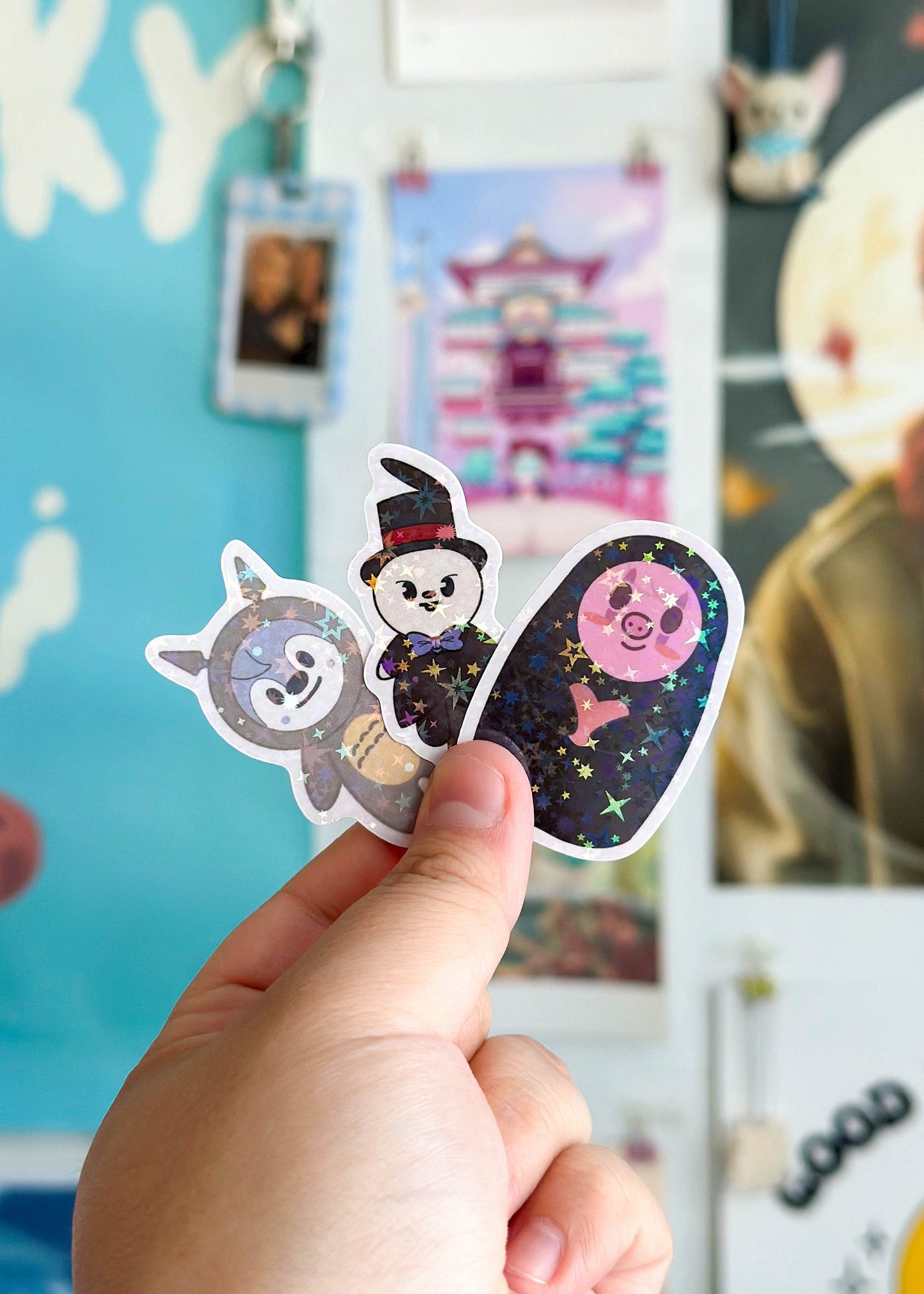 Stray Kids SKZOO x Studio Ghibli Costumes Holographic Sticker Flakes