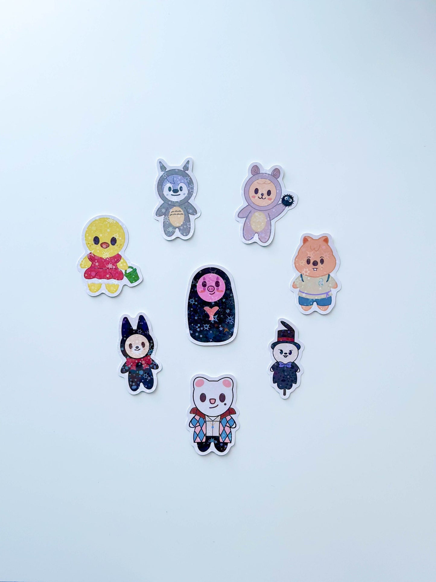 Stray Kids SKZOO x Studio Ghibli Costumes Holographic Sticker Flakes