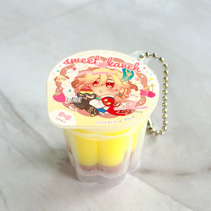 Kaveh Squishy Pudding Cup Keychain Charm