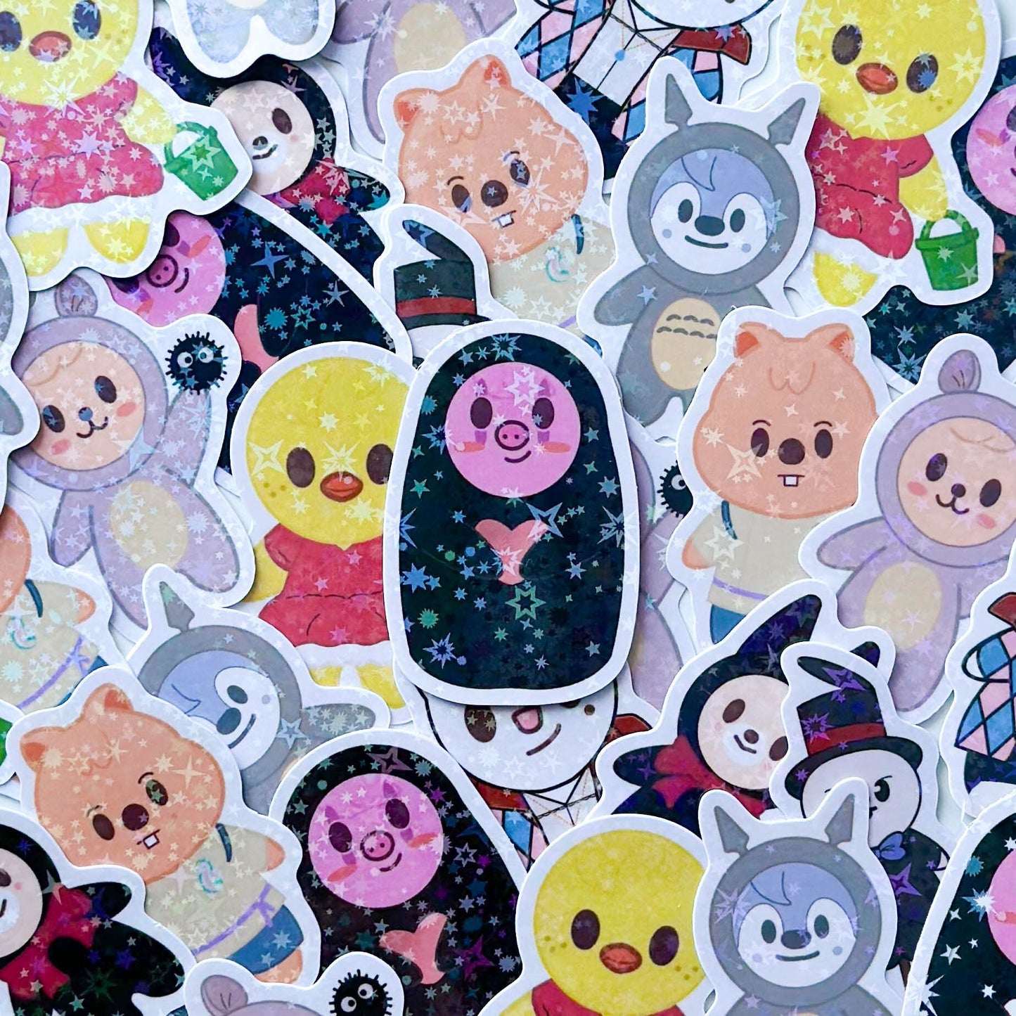 Stray Kids SKZOO x Studio Ghibli Costumes Holographic Sticker Flakes