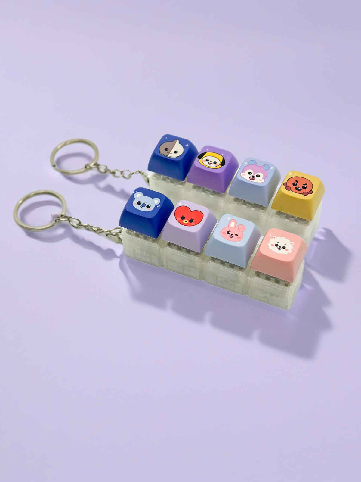 BT21 Keycap Fidget Keychain
