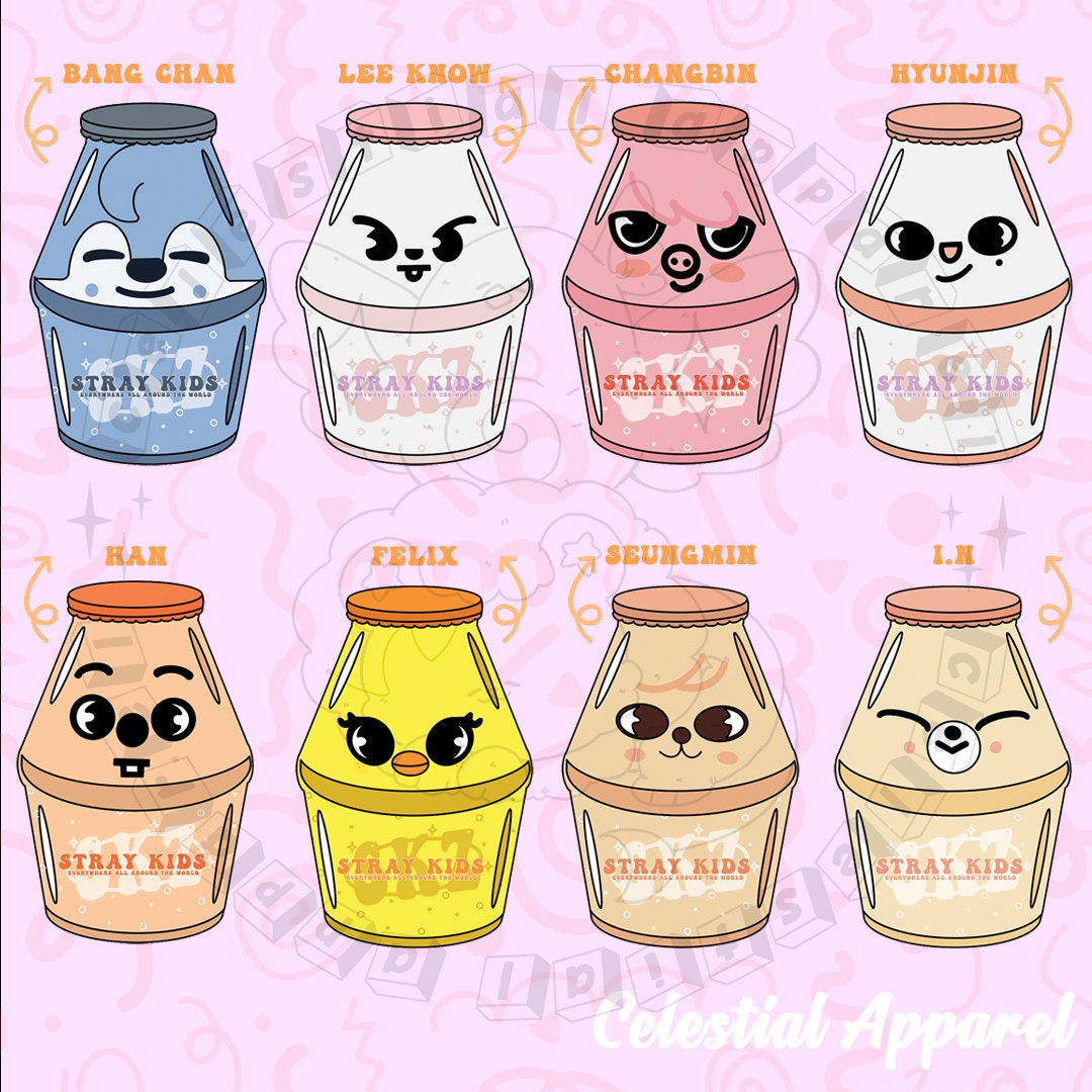 Stray Kids SKZOO Bottled Holographic Sticker Flakes