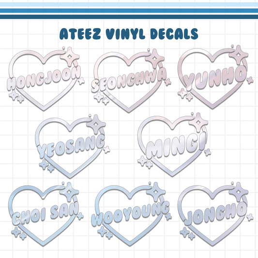 Ateez Heart Vinyl Decal