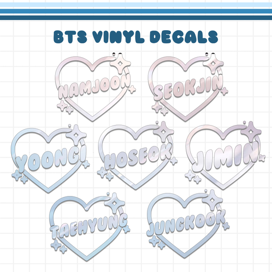 BTS Heart Vinyl Decal