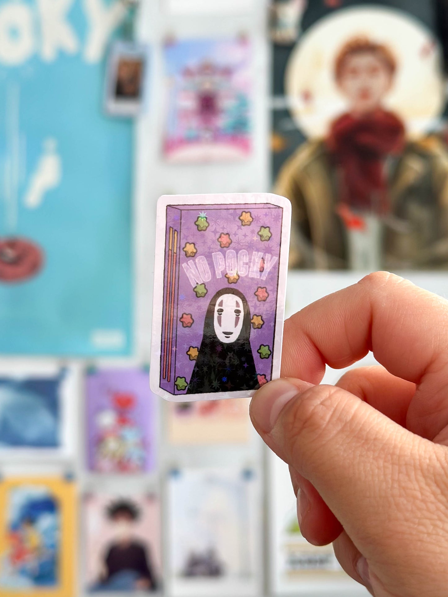 Studio Ghibli Holographic Sticker Flakes | Totoro Ice Cream | No Face Pocky | Soot Gremlin Drops (Susuwatari)