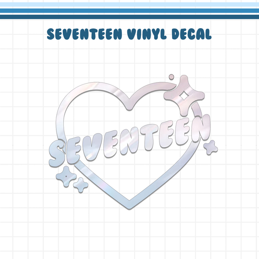 Seventeen Heart Vinyl Decal