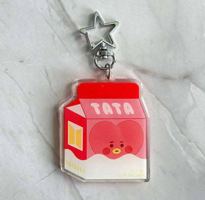 BTS BT21 Milk Carton Acrylic Keychains