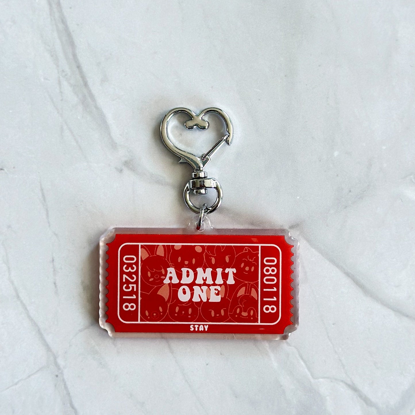 Stray Kids SKZOO Admit One Ticket Acrylic Keychain