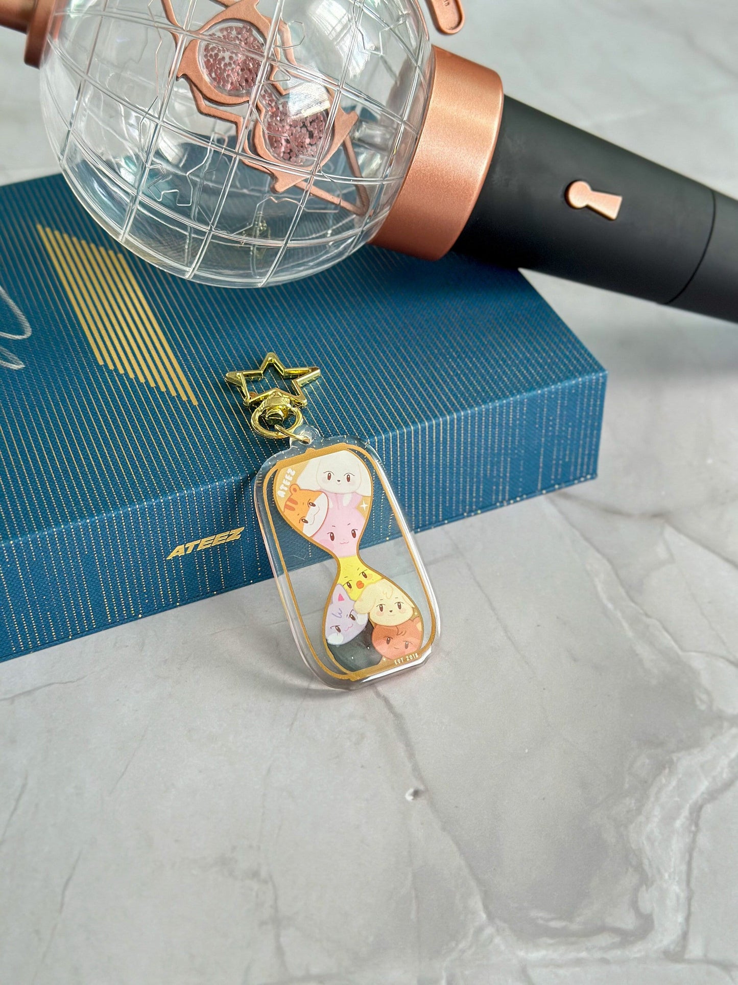 Ateez Aniteez Hourglass Double-Sided Acrylic Keychain