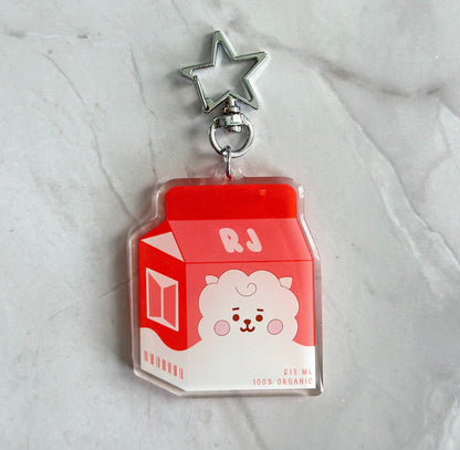 BTS BT21 Milk Carton Acrylic Keychains