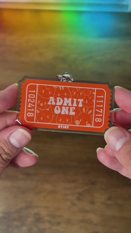Ateez Aniteez Admit One Ticket Acrylic Keychain