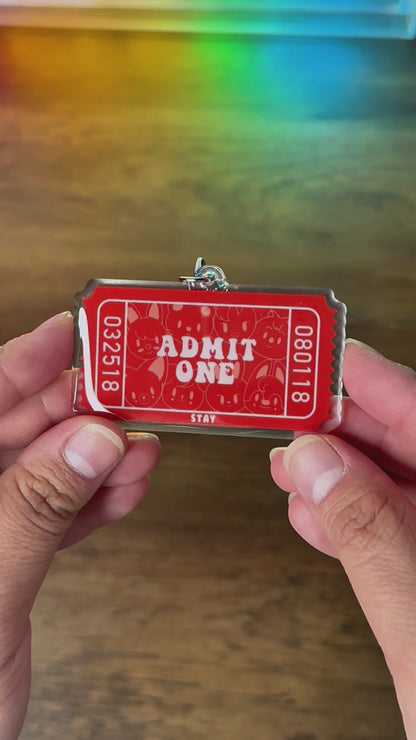 Stray Kids SKZOO Admit One Ticket Acrylic Keychain