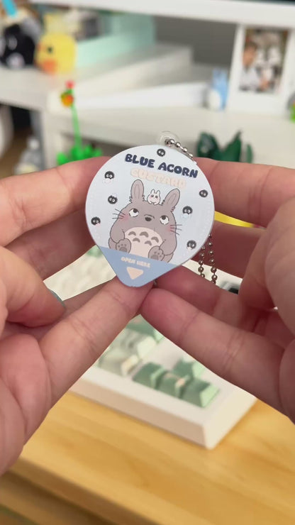 Totoro Custard Squishy Pudding Cup Keychain