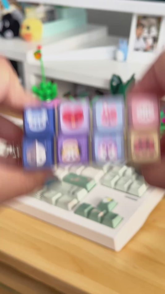 BT21 Keycap Fidget Keychain